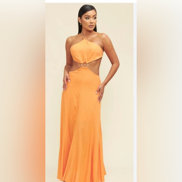 Dresses & Skirts - 🔥🔥🔥🔥🔥 Orange Cutout Maxi Dress